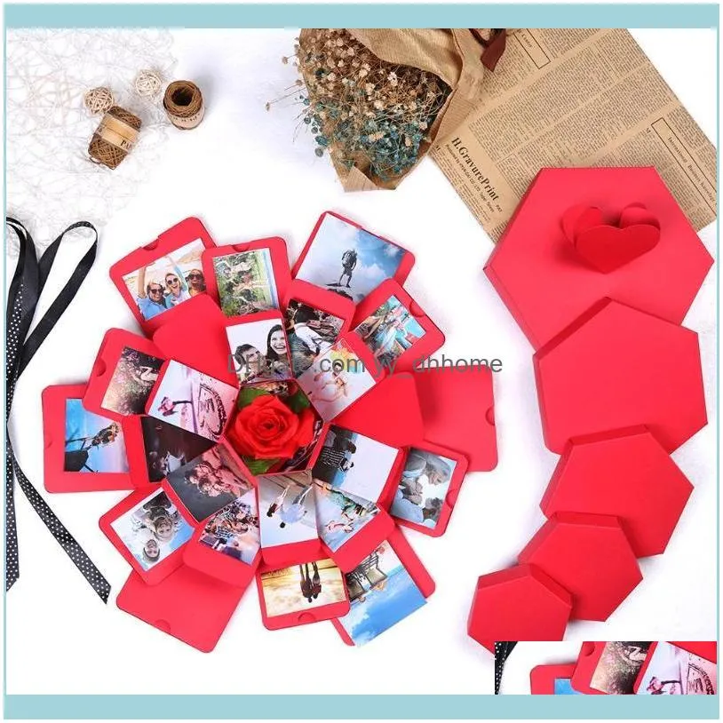 Creative Explosion Box Hexagonal DIY Photo Scrapbooking Bomb Box Gift Friends Gift Scrapbook Festival Lovers Gifts1