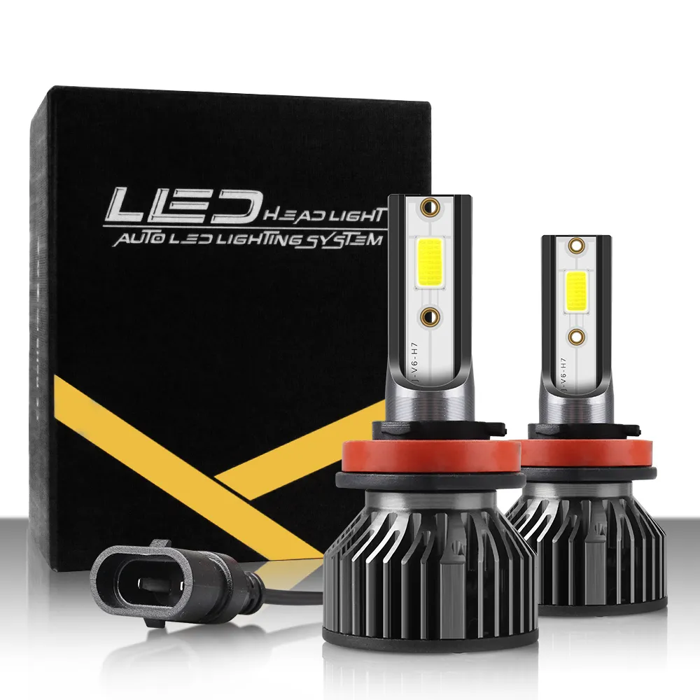 S6 H1 H3 H7 CAR LED مصابيح المصابيح الأمامية مصابيح H8/H9/H11 9005/HB3/H10 6500K 9-36V Universal Auto Headlamps DOB Chip Super Brightness H4/HB2/9003