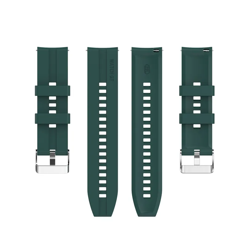 Bandas de pulso de pulso de silicone de prata Bandas de pulseira de substituição para para Huawei Watch GT3 GT2 42mm 46mm Pro GT Runner 300pcs / lote