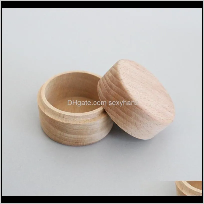 mini round wooden storage boxes ring box vintage decorative natural craft jewelry box case wedding accessories for women gift54 q2