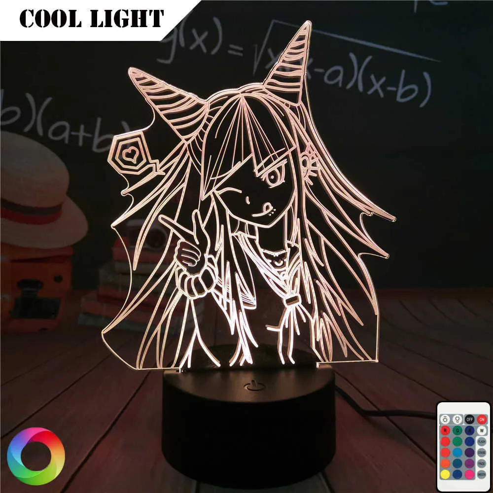 Anime 3d Night Light Danganronpa V3 Killing Harmony Game Lamp Kokichi Oma för sovrum Dekor Kids Gift Kokichi Oma Light Y0910