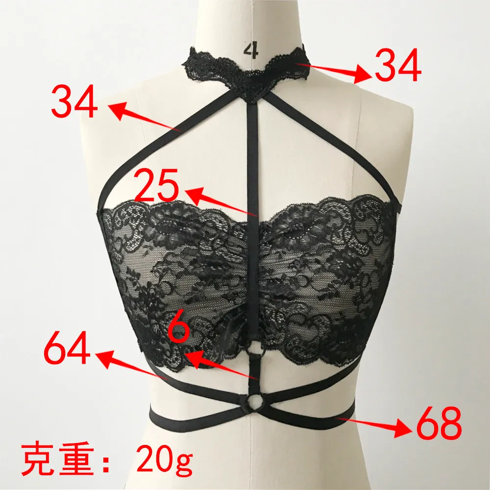 Sexy Lace Halter Cage Black Lace Bra With Strappy Push Up And Backless  Design For Women Ropa Interior De Encaje From Akaya, $10.97