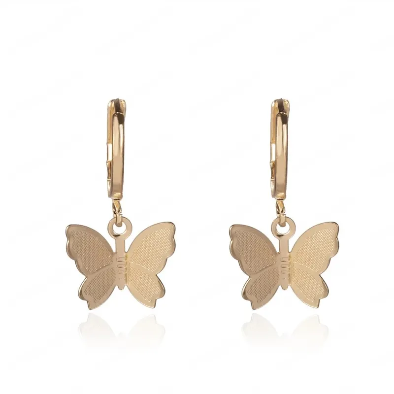Orecchino a goccia con farfalla alla moda Donna 2021 Orecchini semplici con animali Accessori per gioielli da donna Oro