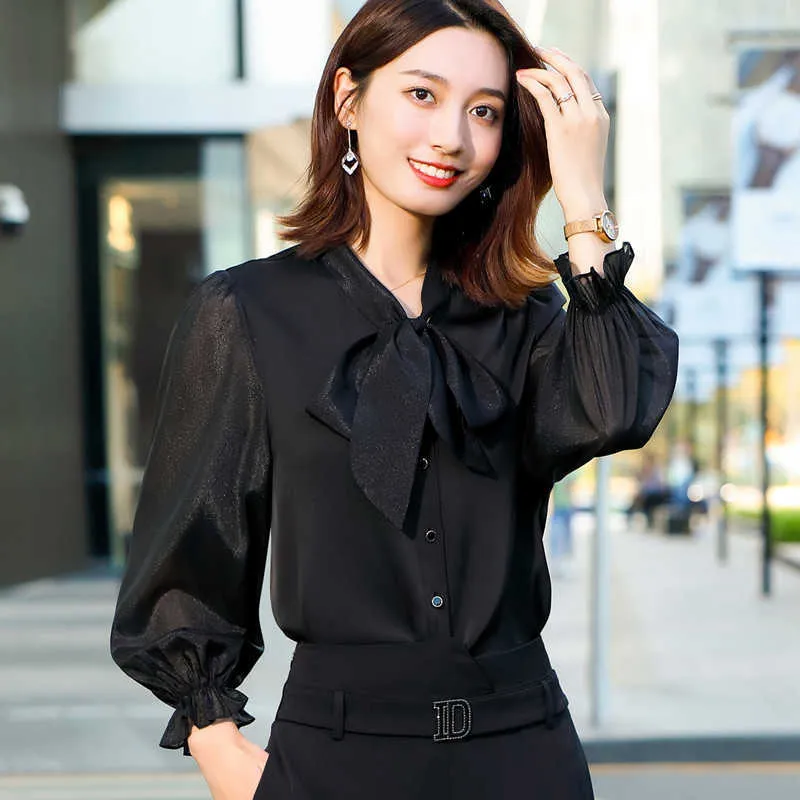 Black formal shop chiffon blouses