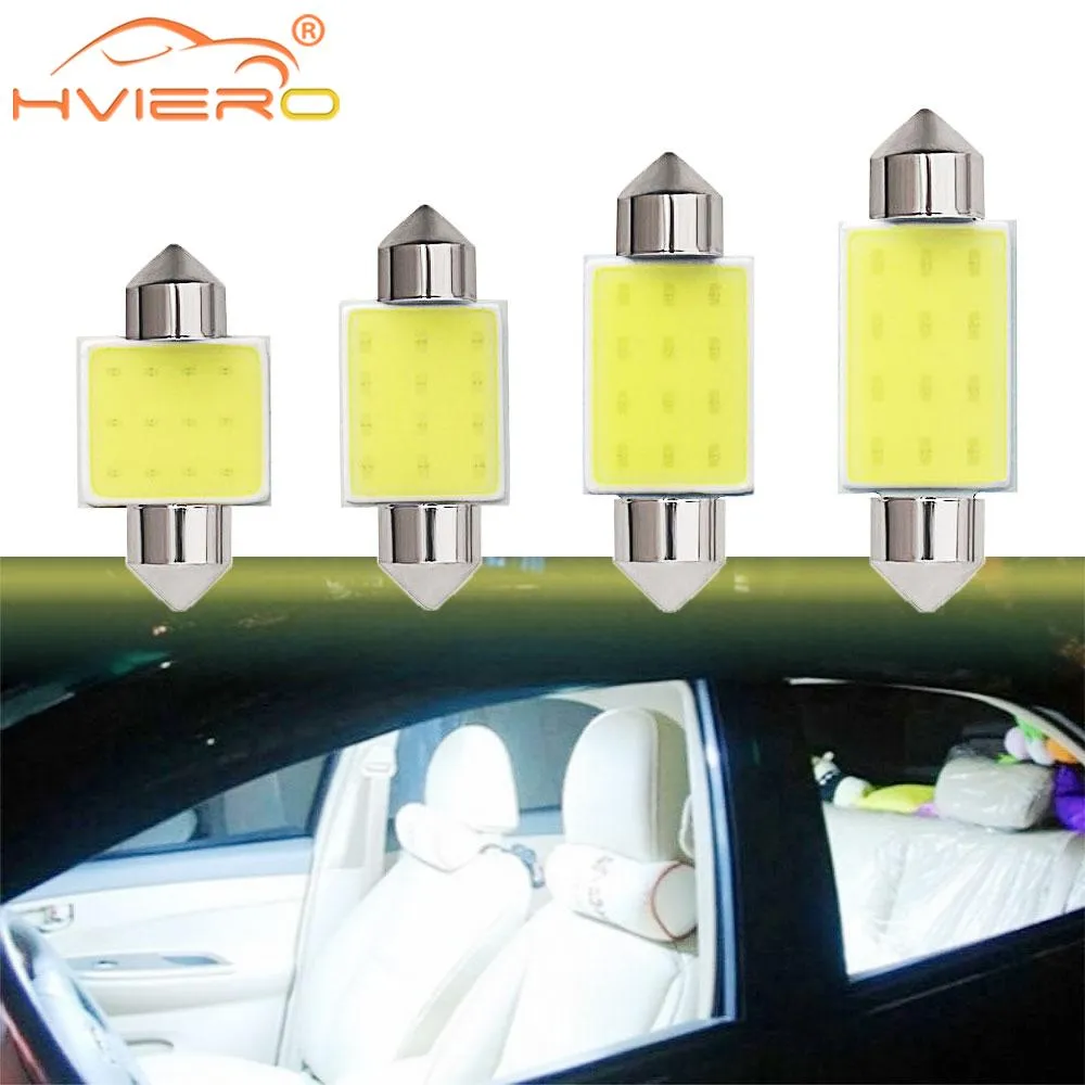 2PCS 12SMD White Color COB Festoon Dome Lights Reading Lamp 31mm 36mm 39mm 42mm 3W Car Led Bulbs Interior DC 12V