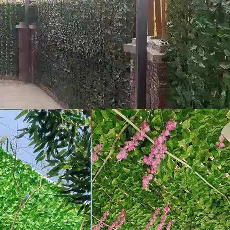 Fleurs décoratives couronnes feuille artificielle rouleau mur aménagement paysager écran extérieur jardin arrière-cour balcon clôture Privacy1564