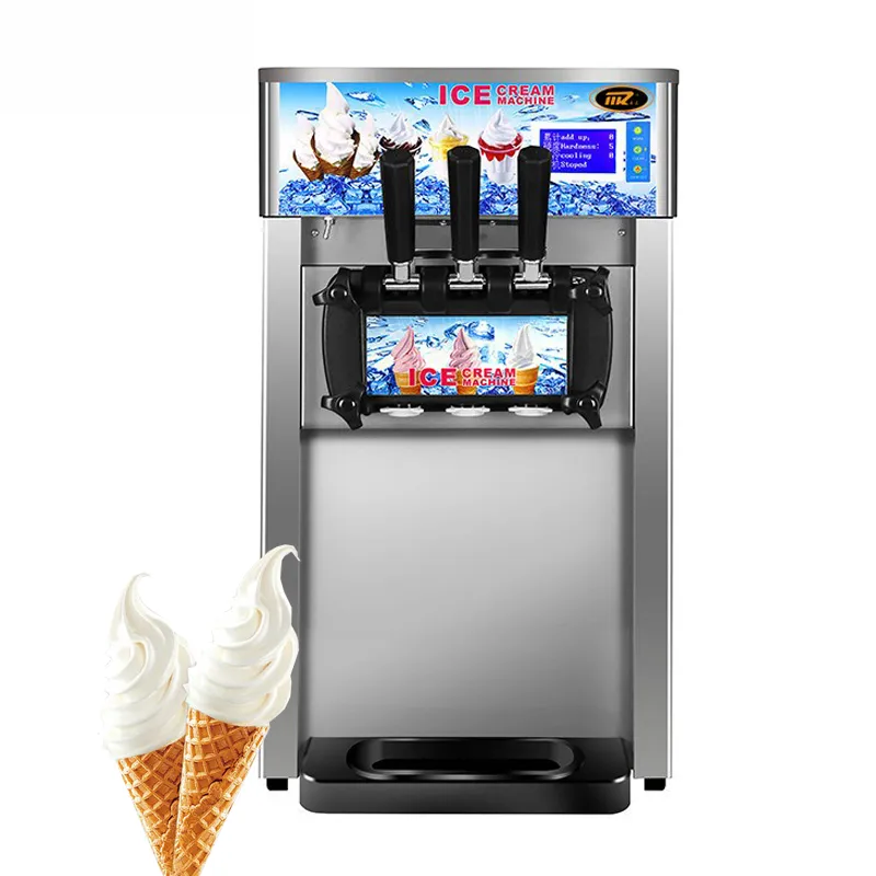 Commercial Soft Serve Ice Cream Machine Automat Electric Małe Desktop 110 V 220 V