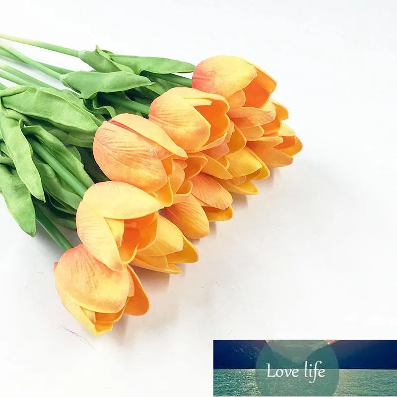 20 pcs Tulips Flores Artificiais Pu Tulipas Real Touch Buquê De Flor Falso DIY Grinaldas Para Casa Decoração De Partido De Casamento
