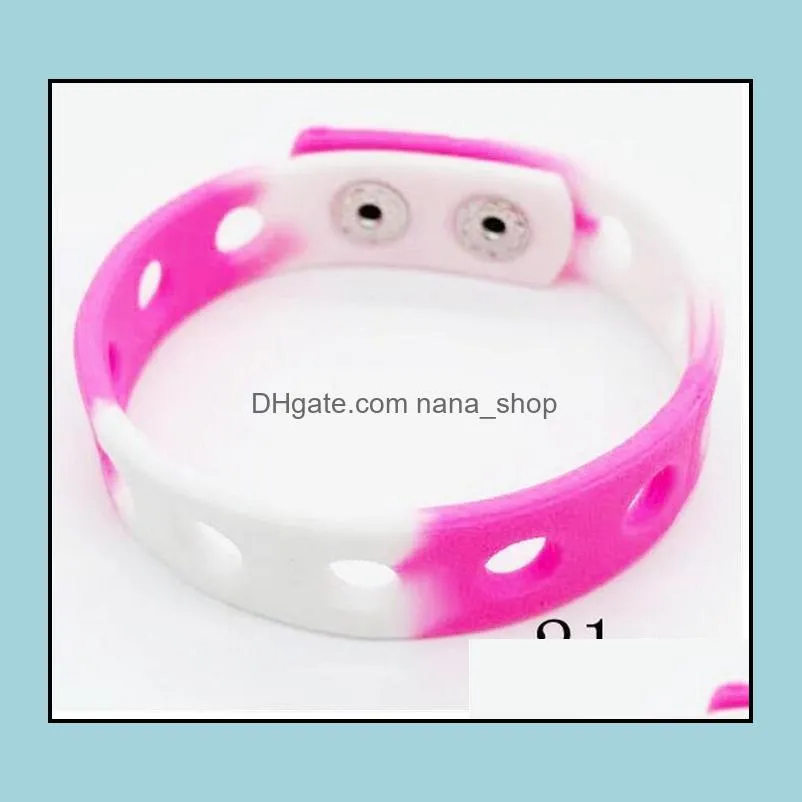 Soft Silicone Bracelet Wristband 18/21cm Fit Shoe Croc Buckle Charm Accessory Kid Party Gift Fashion Jewelry Wholesale