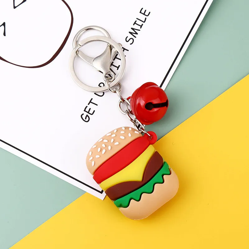 Car keychain Key French Fries Car Bag Key Ring Gift Cute keychains Children Love Food Key Chain yq01360