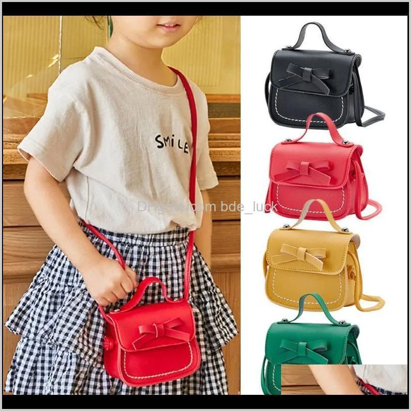 2020 7 Colors Newest Arrival Children Girls Bowknot Coin Purses Toddler Baby Girls Messenger Bags Princess School Shoulder Bags