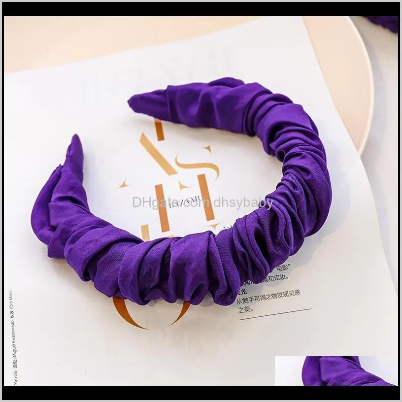 new purple hairband pearl laceladies headband hair loop retro headwear female hair accessories for women girls headwear