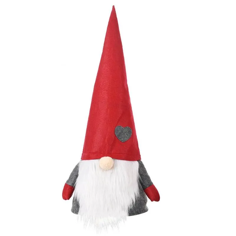 Juldekorationer Forest Man Shape Xmas Tree Topper Party Doll (grå hatt)