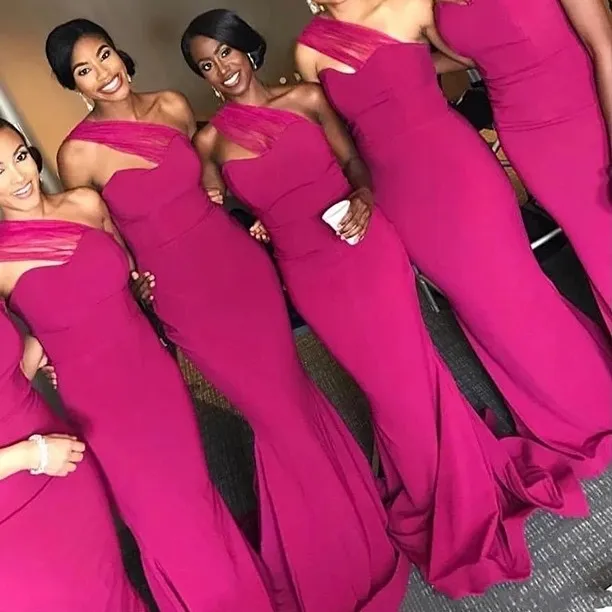 Fuchsia bridesmaid cheap