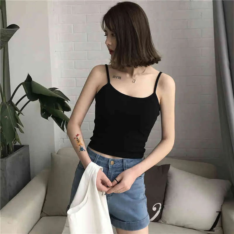 Vendita New Fashion Donna Sexy Crop Top Solid Summer Camis Donna Casual Canotte Canotta Sleep Top blusas X0507