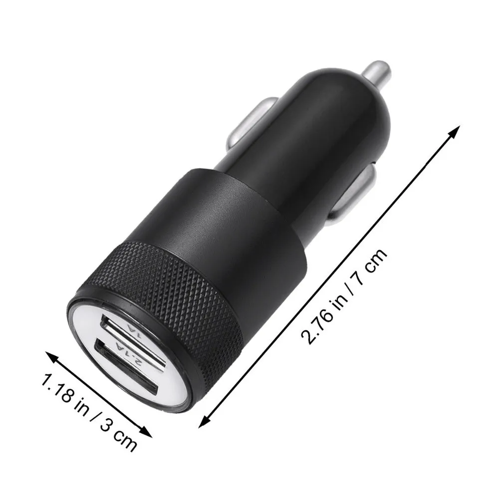 Chargeur de voiture universel en alliage d'aluminium, double USB en métal 3,1a 12V, adaptateur de prise pour chargeur de tablette et téléphone, vente en gros