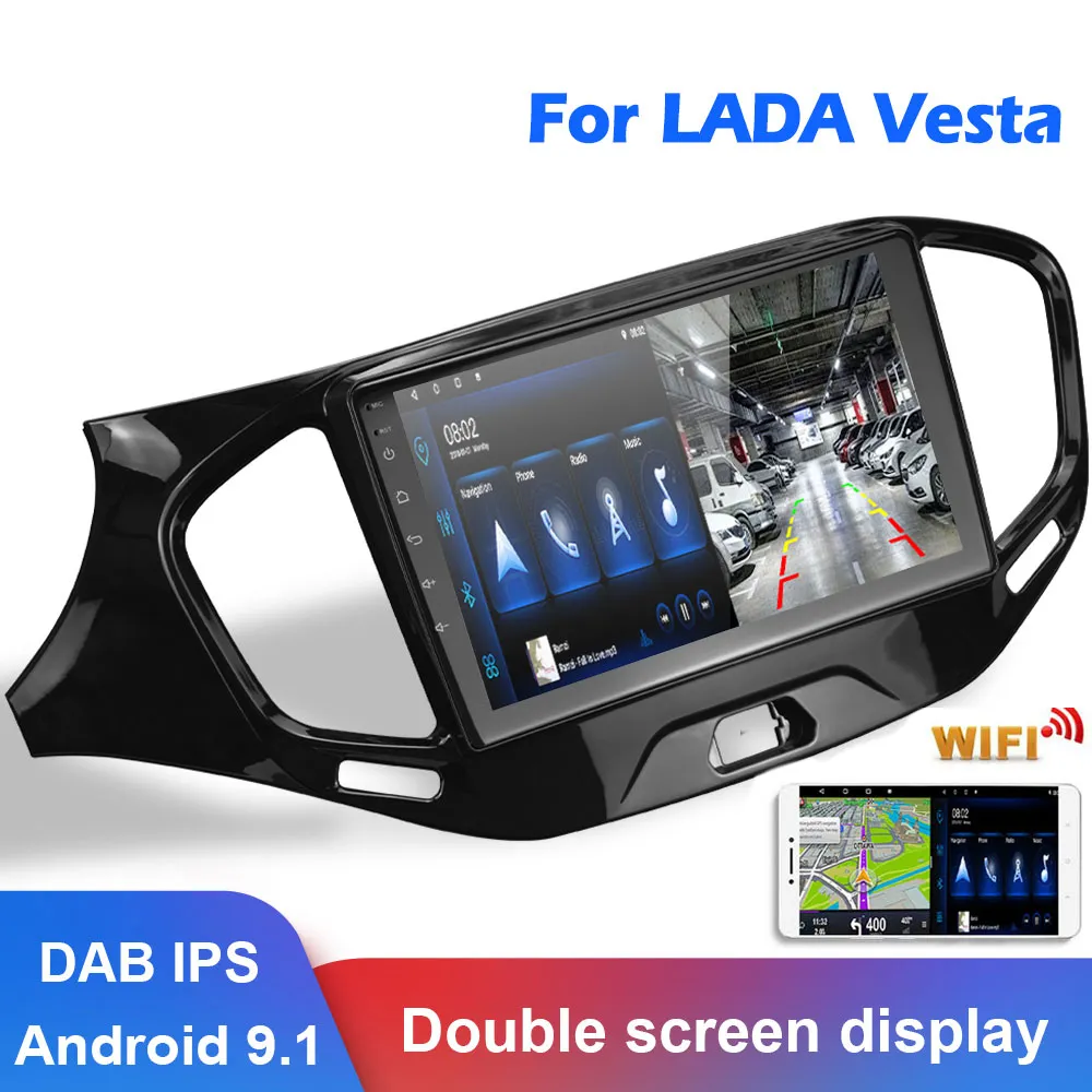 Lada Vesta Çapraz Spor 2015-2019 Araba Radyo Multimedya Video Oynatıcı Navigasyon GPS Android 9.1 2 Din Yok DVD 2Din IPS