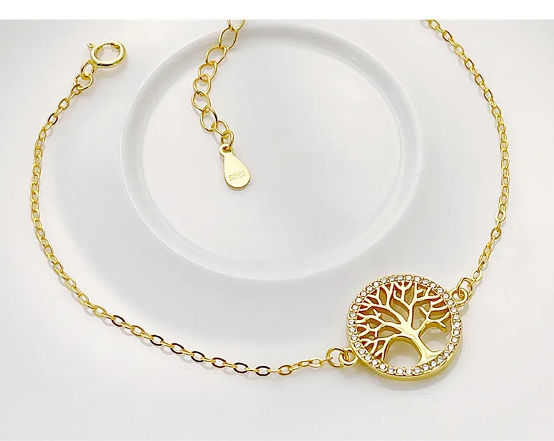 Family Tree Of Life Bracelet 925 Sterling Silver With Crystals, Jewelry ...
