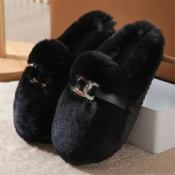 Fuzzy slippers indoor cozy ladies winter spring home footwear womens platform floor room slippers woman shoes Y1120