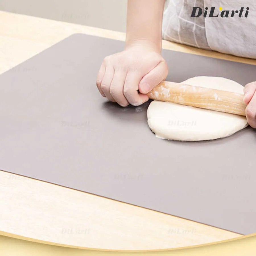 Silikon Kneading Mat Pastry Bräda Non-Stick förtjockad kaka Bakning Antibakteriell värmebeständig lätt ren degkudde 211008