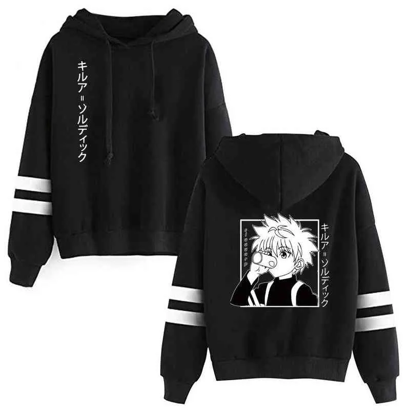 2021 Unisex Hunter X Hunter Harajuku Anime japonés impreso mujer Sudadera con capucha pareja Streetwear moda Casual sudadera abrigo H1227