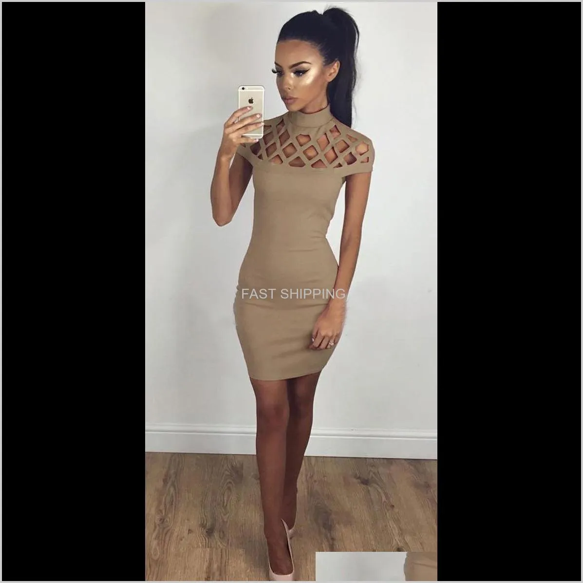 Women Hollow Out Sexy Bodycon Dresses