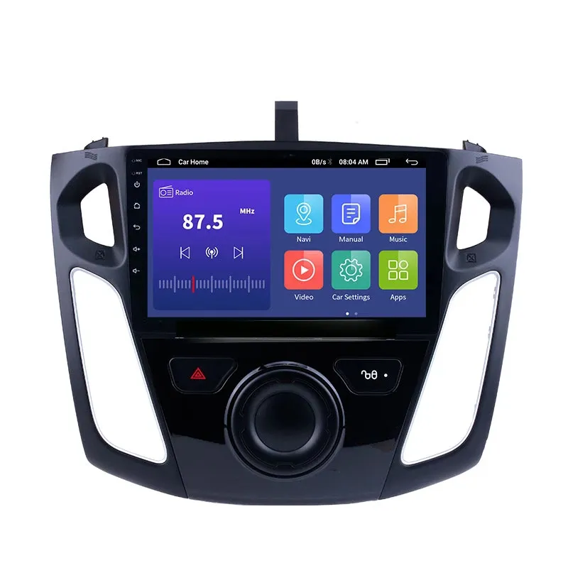 Android 10.0 9 tums bil DVD GPS-navigering Radio Player för 2011-2015 FORD FOCUS SUPPORT TV TPMS DAB + DVR