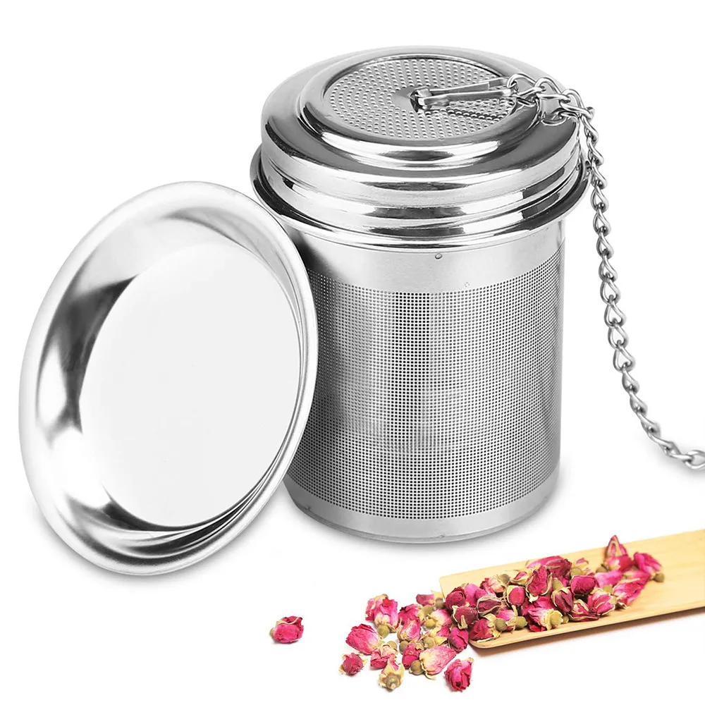 Stainless Steel Tea Ball Infuser & Cooking Infuser Extended Chain Hook Suitable For Office Teacups Life Essentials Loose Leaf