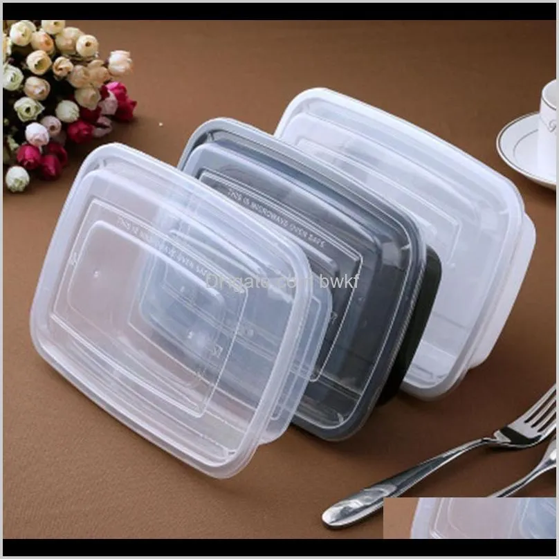 10 pcs 50 pcs plastic reusable bento box meal storage food prep lunch box reusable microwavable containers lunchbox convenient 201209