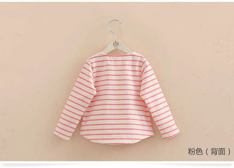 Children Penguin Tops Hot Sale Spring Autumn Kids Clothes Long Sleeve O-Neck Strip Girl Long Sleeve T Shirt (4)