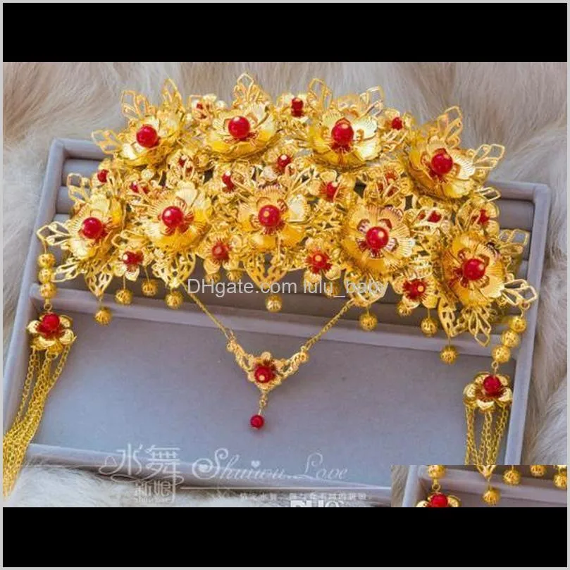 new costume hair accessories bride wedding headdress phoenix crown hairpin