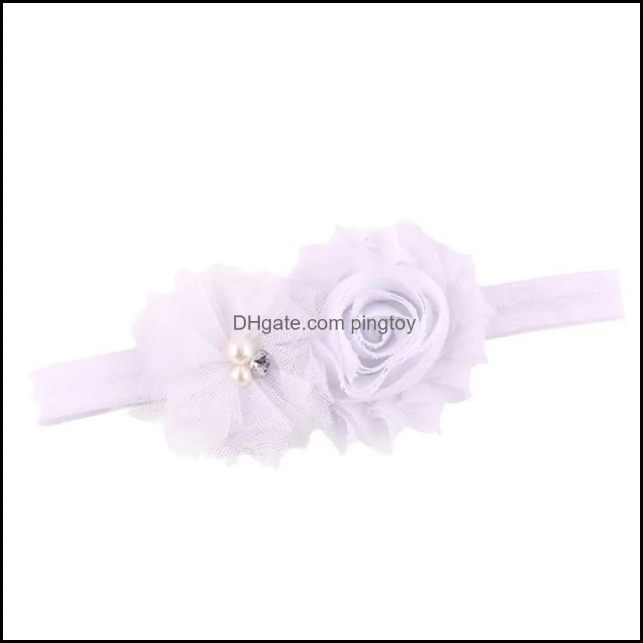 Lovely Baby Headbands Pearl Lace Up Headbands Girls Infant Hair Band photography props head band baby girl headbands