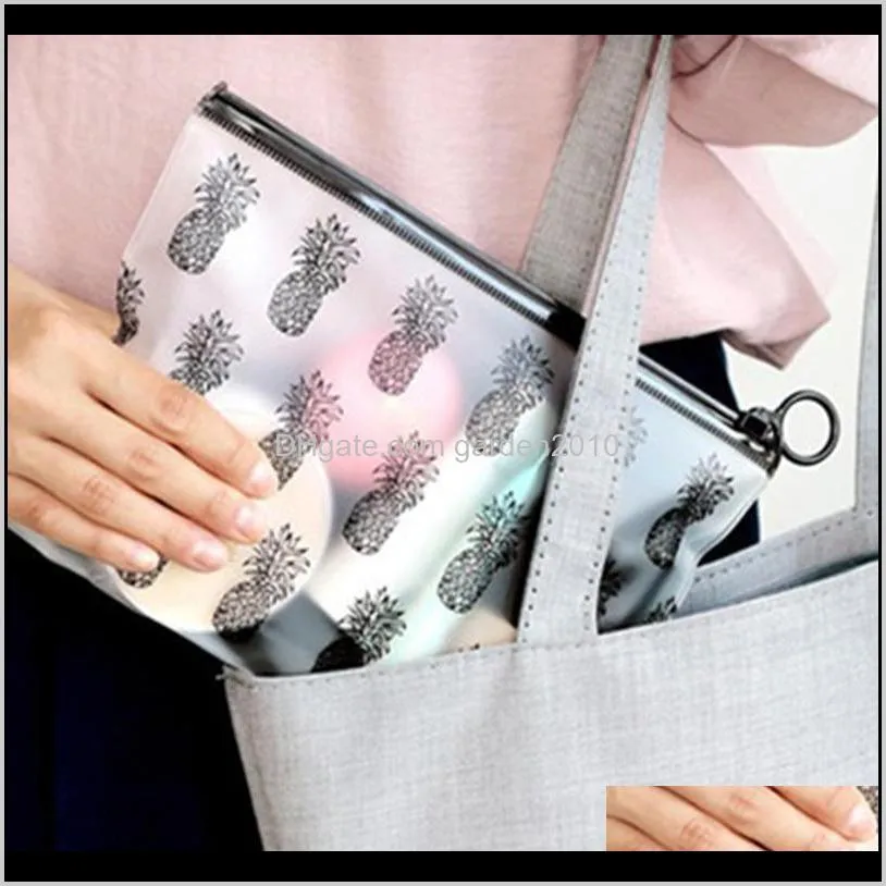 transparent pvc makeup bag cosmetic toiletry office stationery bag home storage