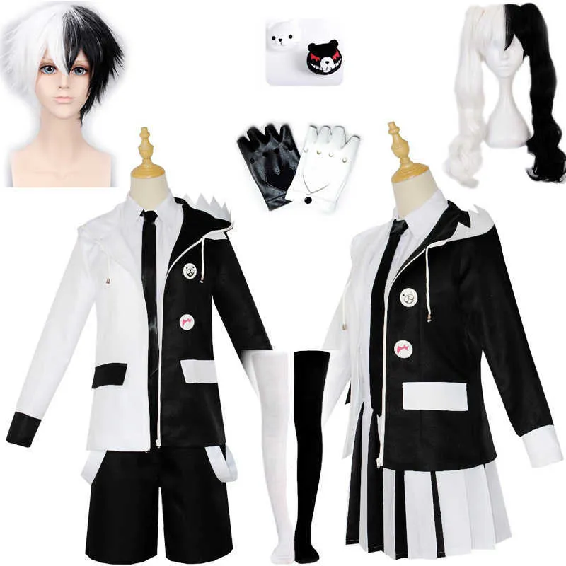 Anime Danganronpa V3: tuer l'harmonie Cosplay Costume de Cosplay unisexe Monokuma de haute qualité Y0903