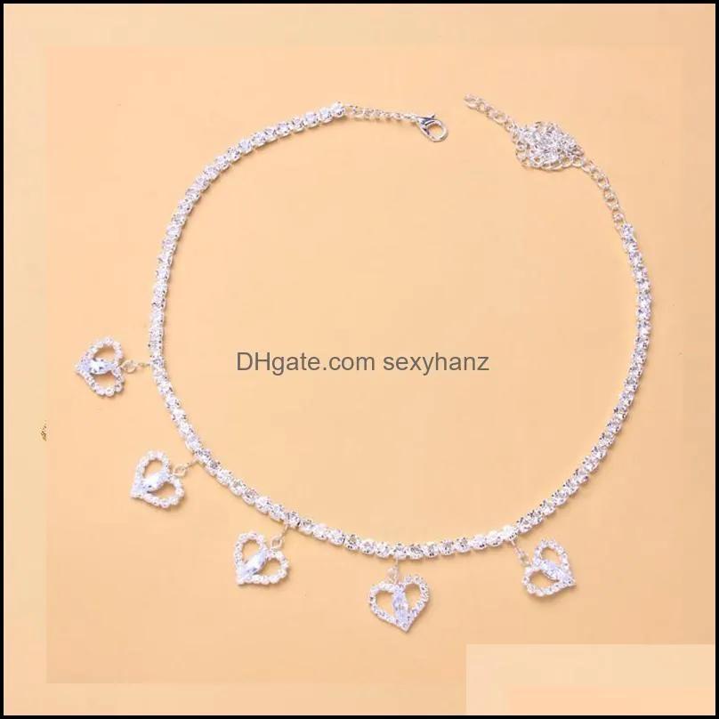 Charms Crystal Statement Heart Pendant Necklace For Women Chain Luxury Bridal Designer Choker Jewellery Love Aesthetic Necklaces