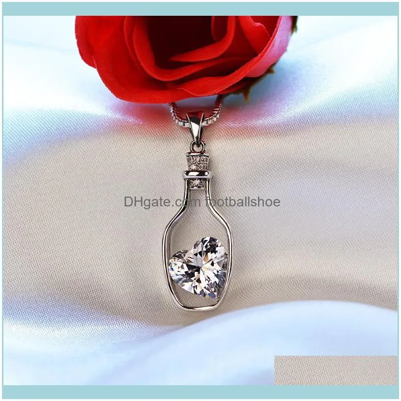 Amazing Blood Red Stone Wedding Gifts Cubic Zirconia 925 Sterling Silver Color Necklace HERN0012 Chains