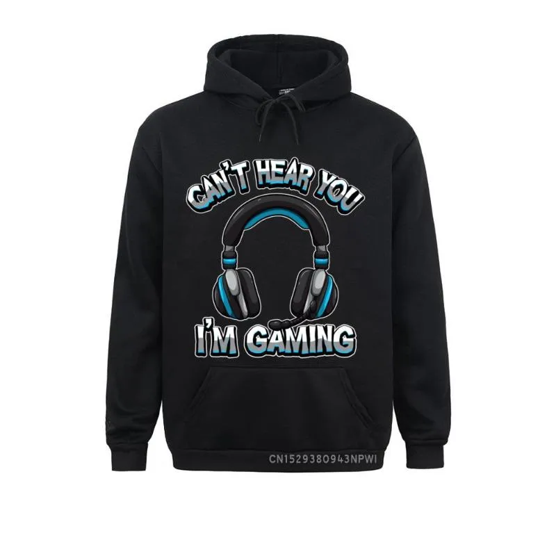 Bluzy męskie bluzy nie słyszę, że jestem Gamer Gamer Asertion Gry wideo Pulower Hoodie Roczny dzień dla mężczyzn Geek Ubrania