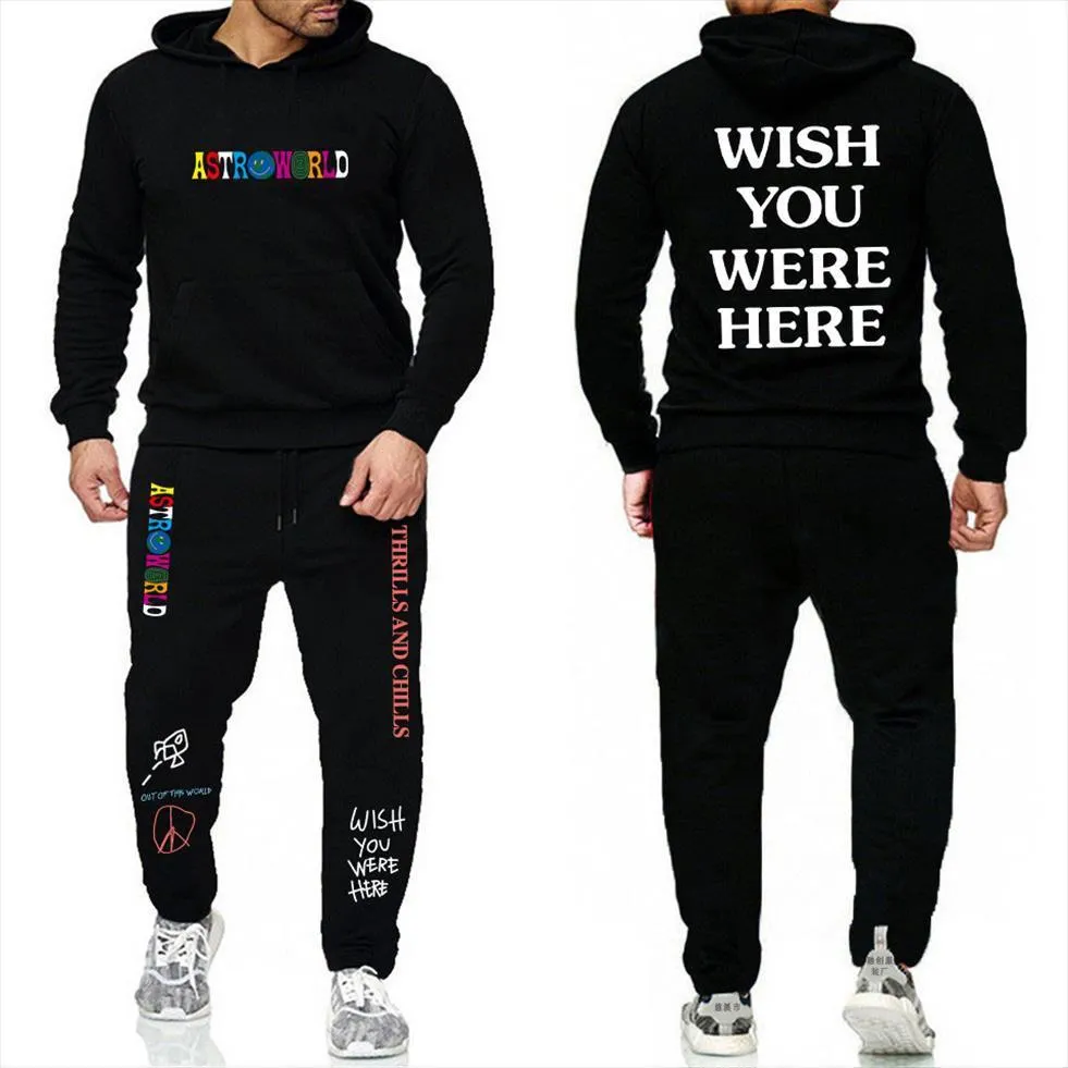 Travis Scott Astroworld Wish You Mens Tracksuits Were Here Hoodies Sets ...
