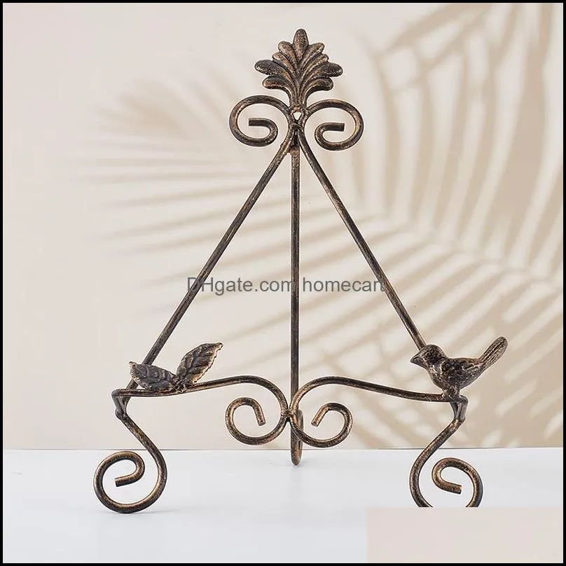 Hooks & Rails Decorative Plate Stand Holder Picture Frame Art Easel Display Book For Books Rack Plates Chevalet