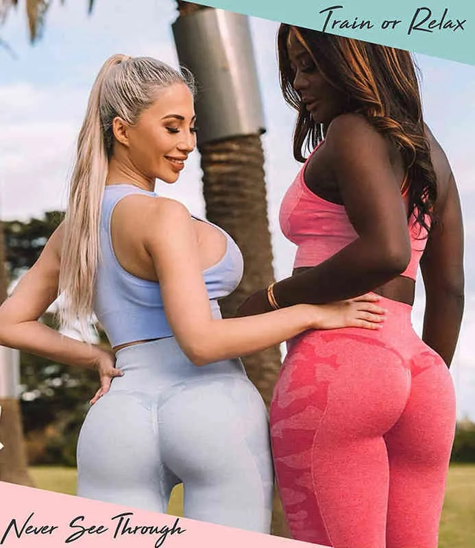 Yoga Pants for Women High Waist Workout Sweatpants Butt Lifting Booty  Tights Tummy Control Sport Leggings Gym Fitness Pants H1221