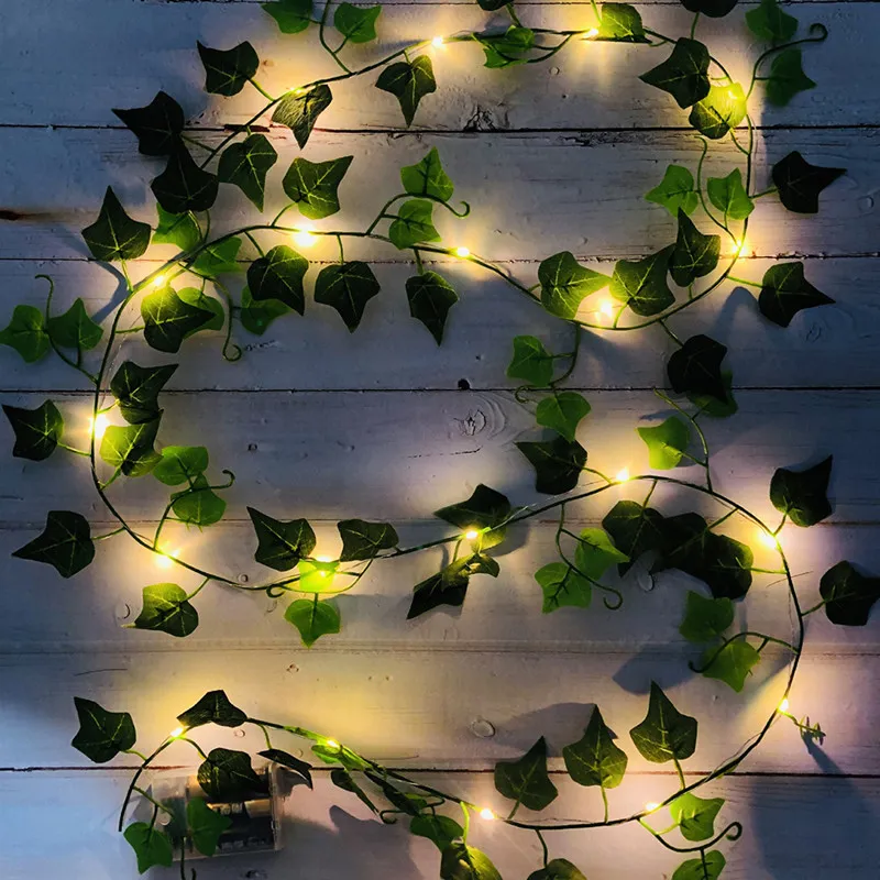 Guirlande Lumineuse 20 LED Feuille 200cm Vert