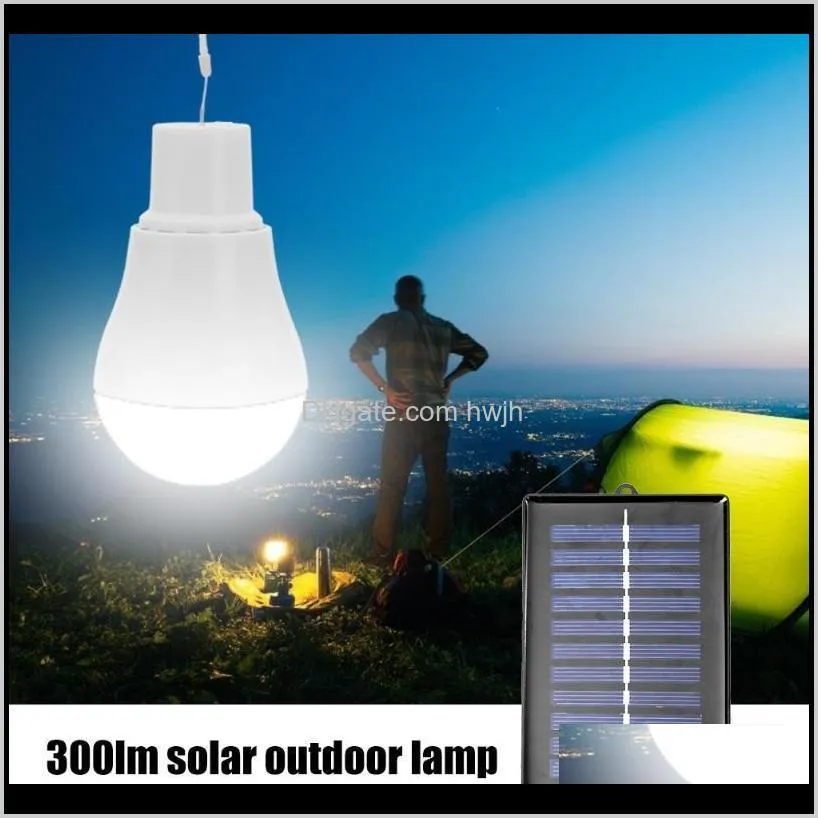 Lanternas 5v 15 w 300lm energia solar lâmpada ao ar livre portátil usb luzes de carregamento baixo consumo de energia longa vida led bulbo zexz gp6ey