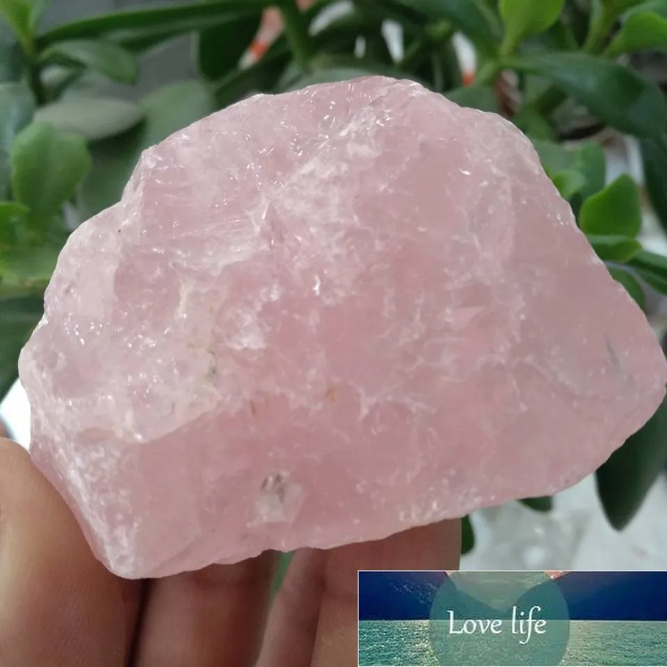 1 pièces 50g de cristaux de quartz rose brut naturel (pierre d'amour Reiki de guérison de spécimen brut)