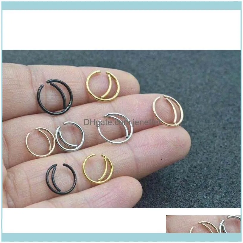 Factory9VATnail Version popular anti moon allergy small nose ring puncture jewelry