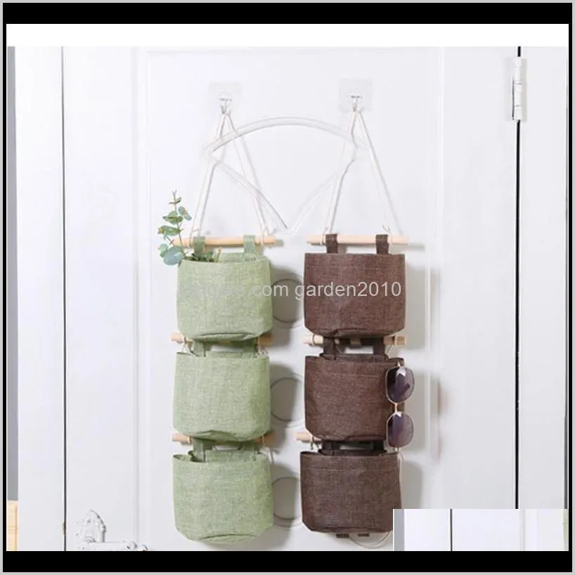 home wall door hanging wardrobe storage bag stackable organizer flower pot sundries container magazine pockets bedroom supplie