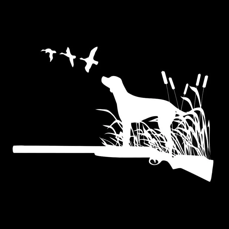 Red Hunting Rifle Vinyl Decal - 5x5 Inch Waterproof Die-Cut Sticker For Trucks & Toolboxes