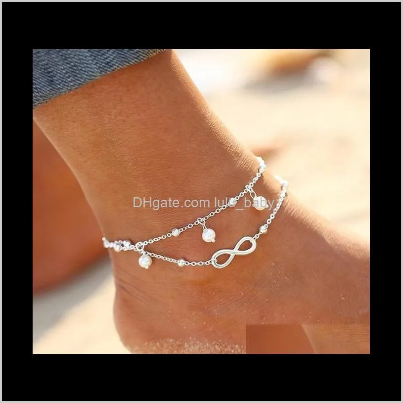 europe and the united states selling 8 words simple anklet hand-beaded anklet