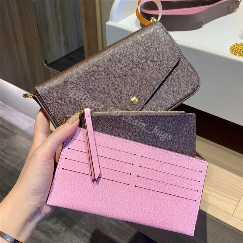 Lady Wallets Schultertasche Messenger Bag Wallet Totes Kette bedruckte Umhängetasche Kreditkarteninhaber Geldbörse Handtaschen Damen Luxurys Designer Taschen 2021 Handtasche Geldbörsen