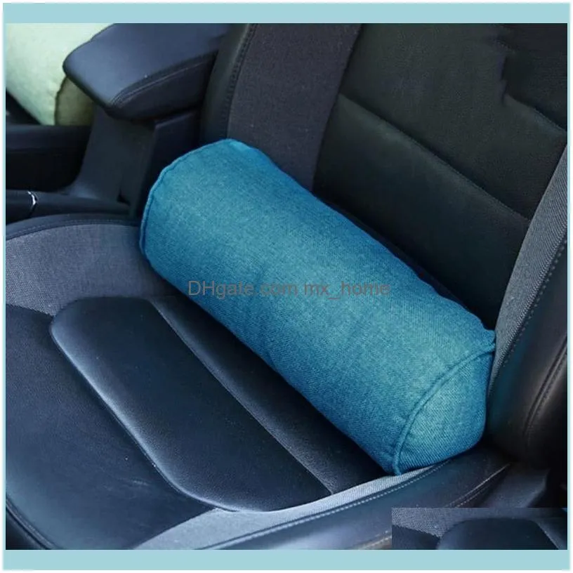 New Round Pillow Bed Roll Cushion Cervical Pillow Head Leg Back Support Travel Column Bed Pillows Pillow for Car Home Decoration