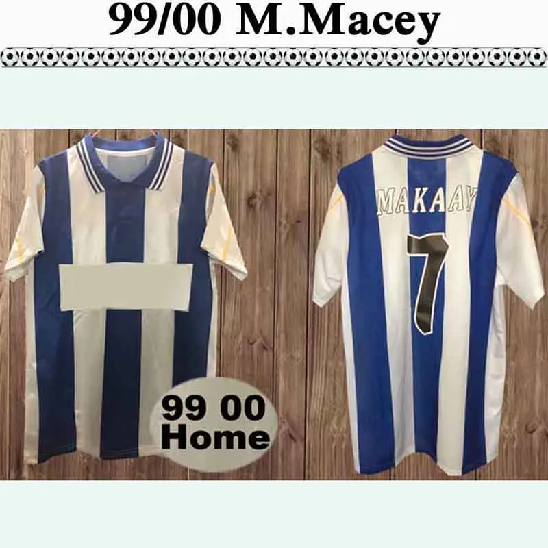 99 00 Deportivo Retro Mens Soccer Jerseys 1999 2000 Valeron Makaay Bitinho Home Maglia da calcio Maniche corte Uniformi per adulti